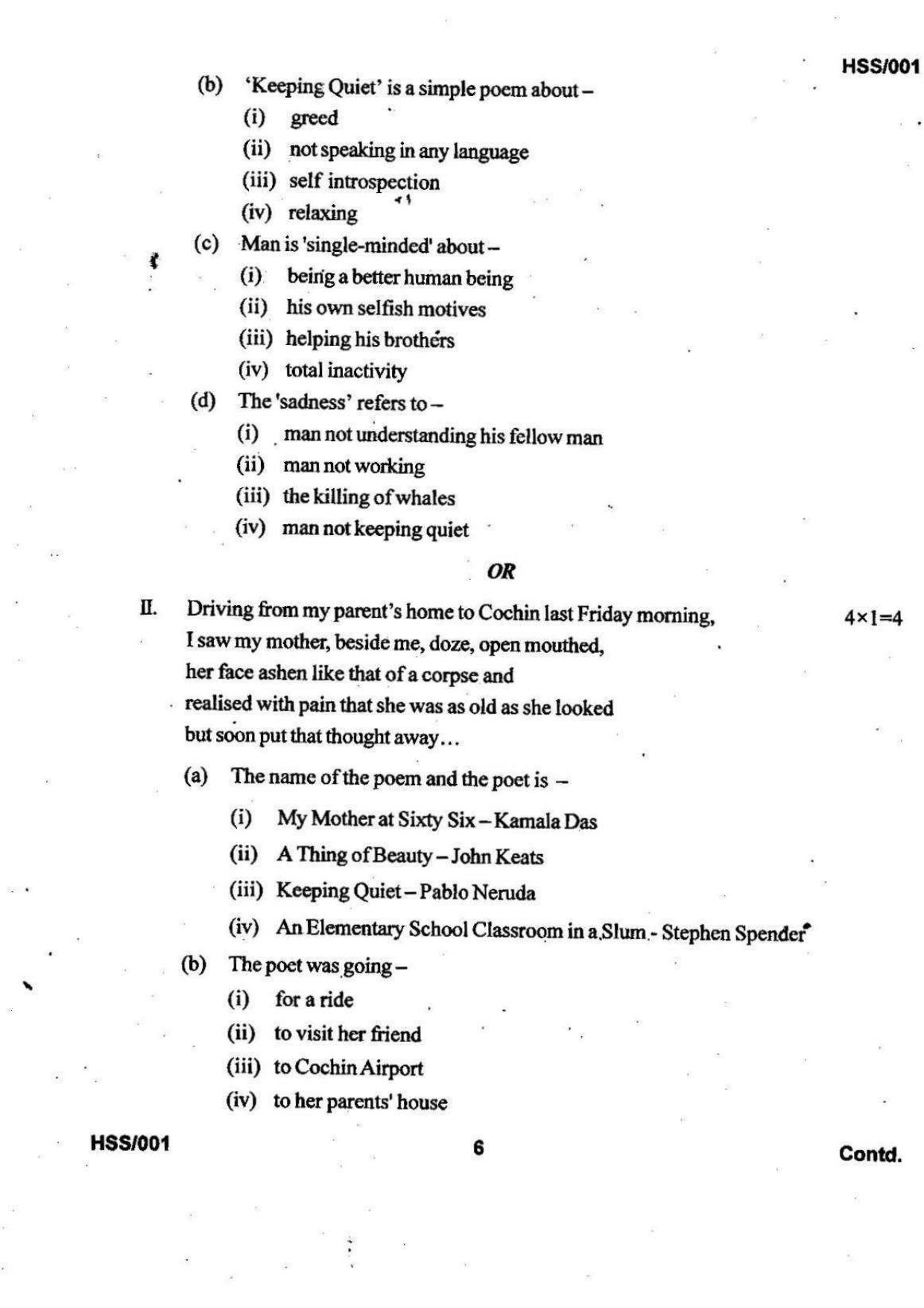 MBSE HSSLC 2021 Arts Question Paper - Page 13