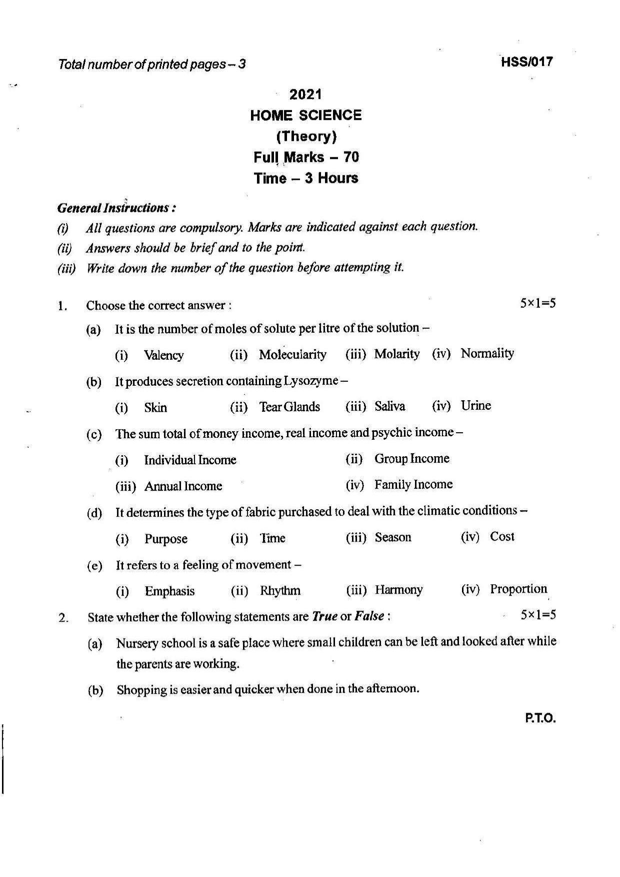 MBSE HSSLC 2021 Arts Question Paper - Page 30