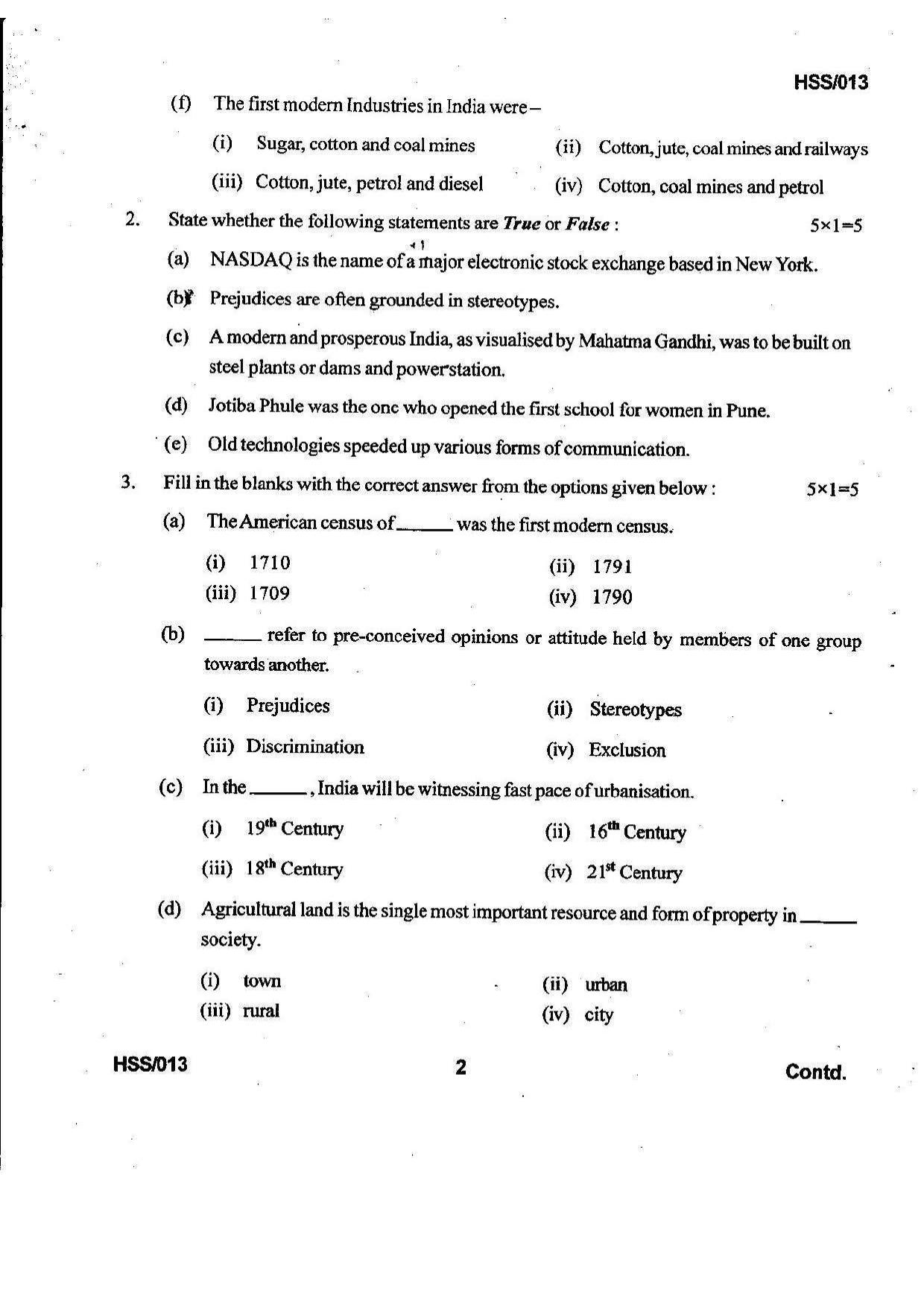 MBSE HSSLC 2021 Arts Question Paper - Page 53