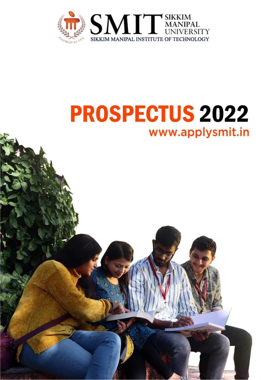 Sikkim Manipal University, Manipal smit Prospectus - 2022 - Page 1