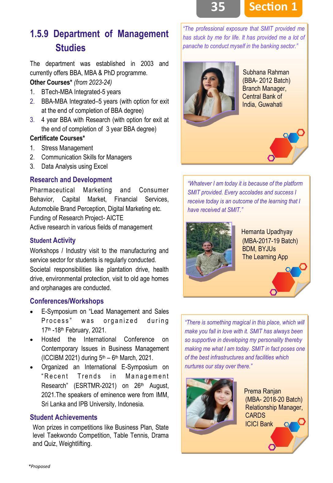 Sikkim Manipal University, Manipal smit Prospectus - 2022 - Page 39