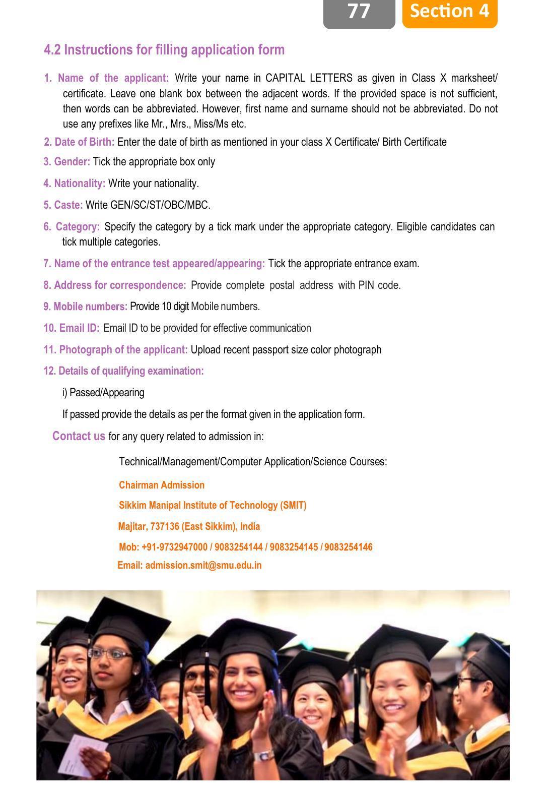 Sikkim Manipal University, Manipal smit Prospectus - 2022 - Page 81