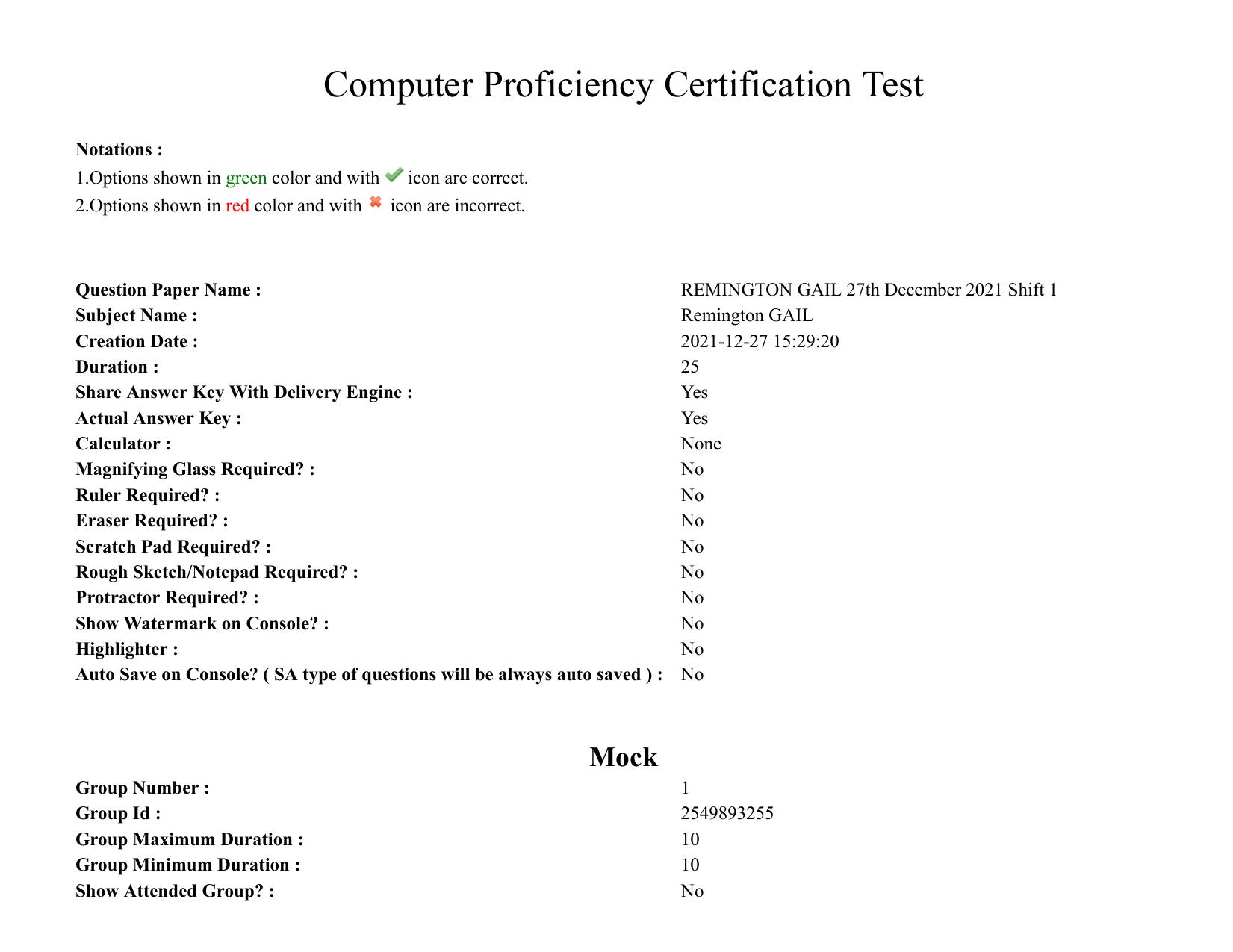 MP CPCT 27 December 2021 Question Paper Hindi Typing Shift 1 - Page 1