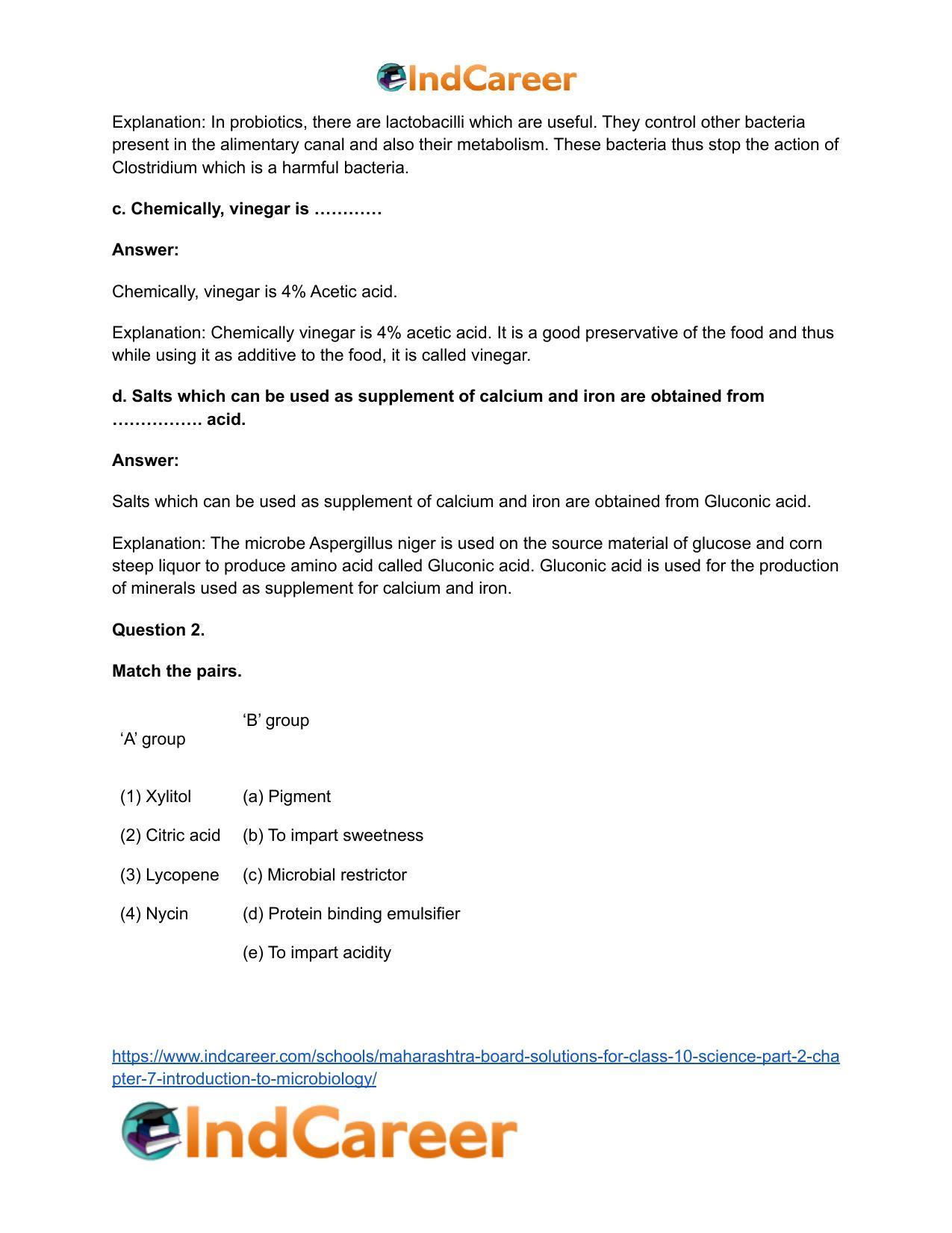 Maharashtra Board Solutions for Class 10- Science (Part 2): Chapter 7- Introduction to Microbiology - Page 3