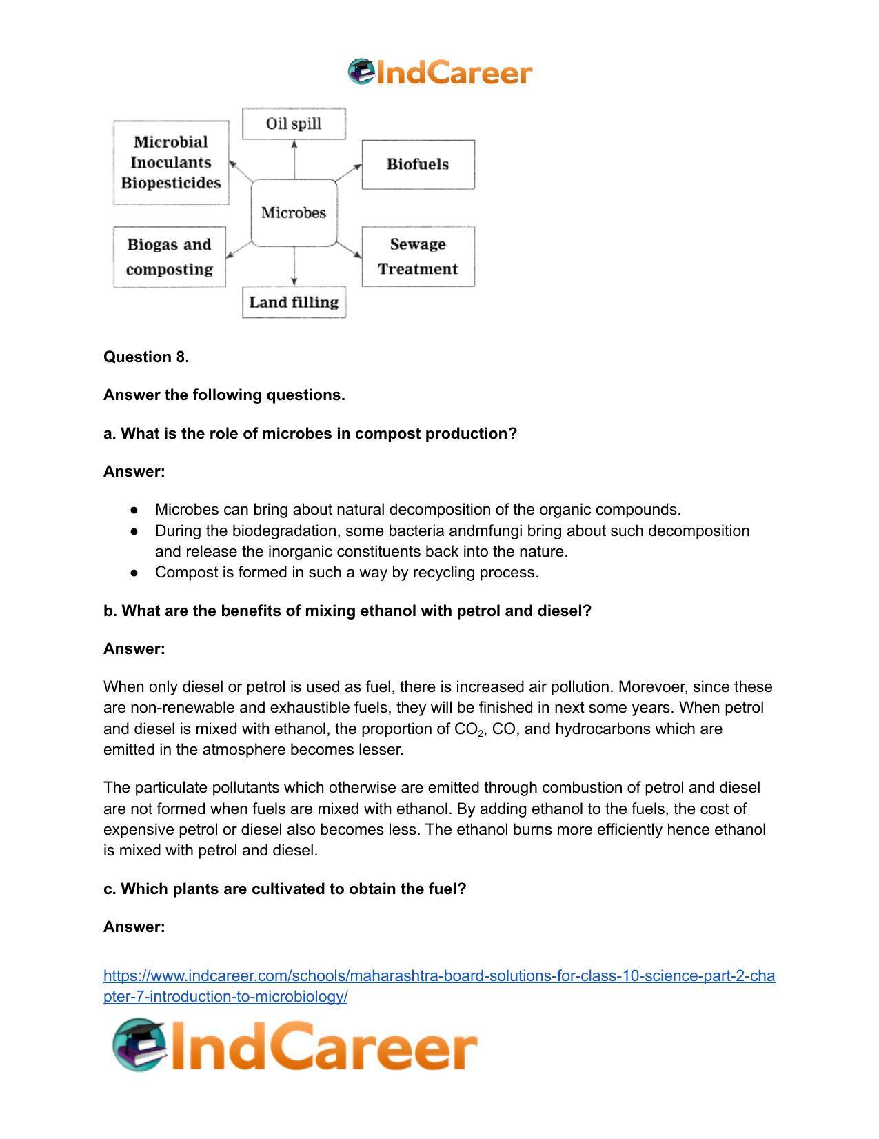 Maharashtra Board Solutions for Class 10- Science (Part 2): Chapter 7- Introduction to Microbiology - Page 11