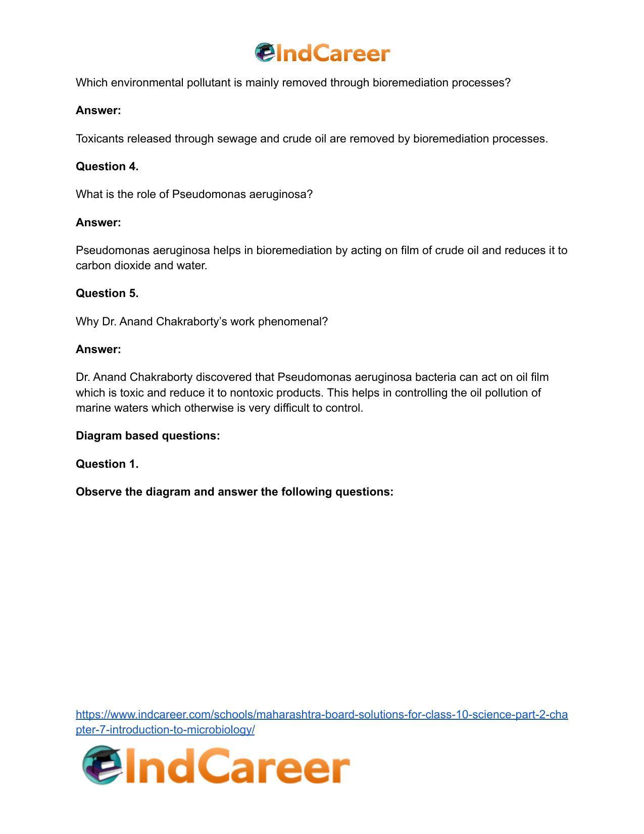 Maharashtra Board Solutions for Class 10- Science (Part 2): Chapter 7- Introduction to Microbiology - Page 32