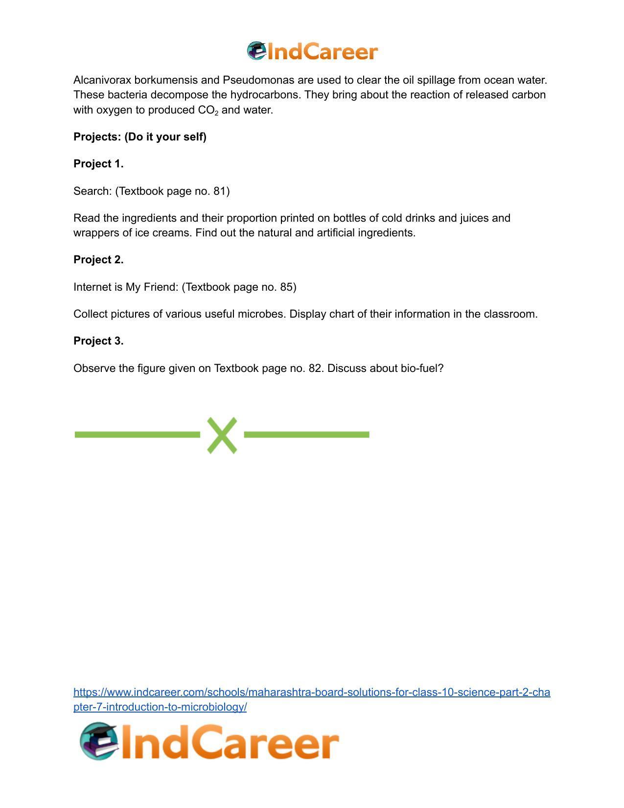 Maharashtra Board Solutions for Class 10- Science (Part 2): Chapter 7- Introduction to Microbiology - Page 37