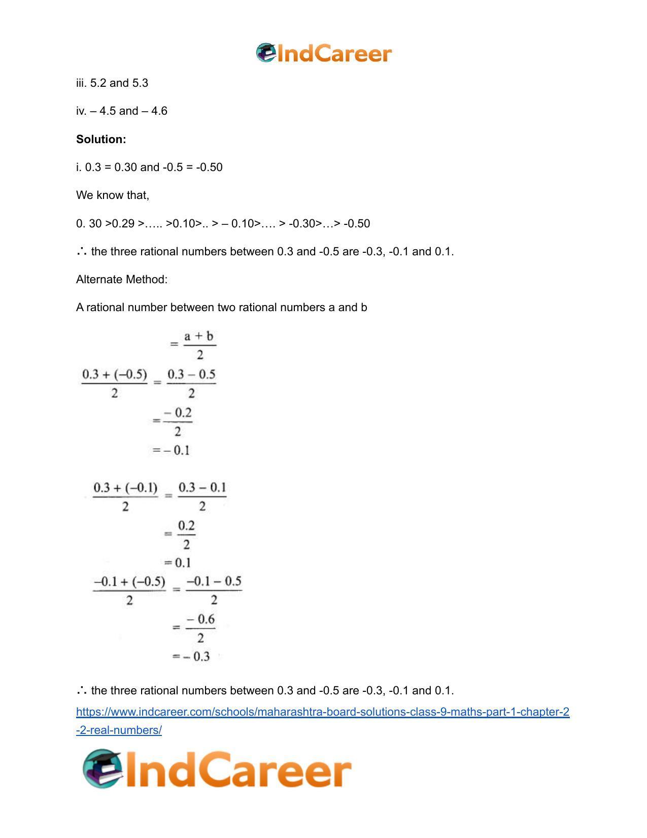 Maharashtra Board Solutions Class 9-Maths (Part 1): Chapter 2.2- Real Numbers - Page 6