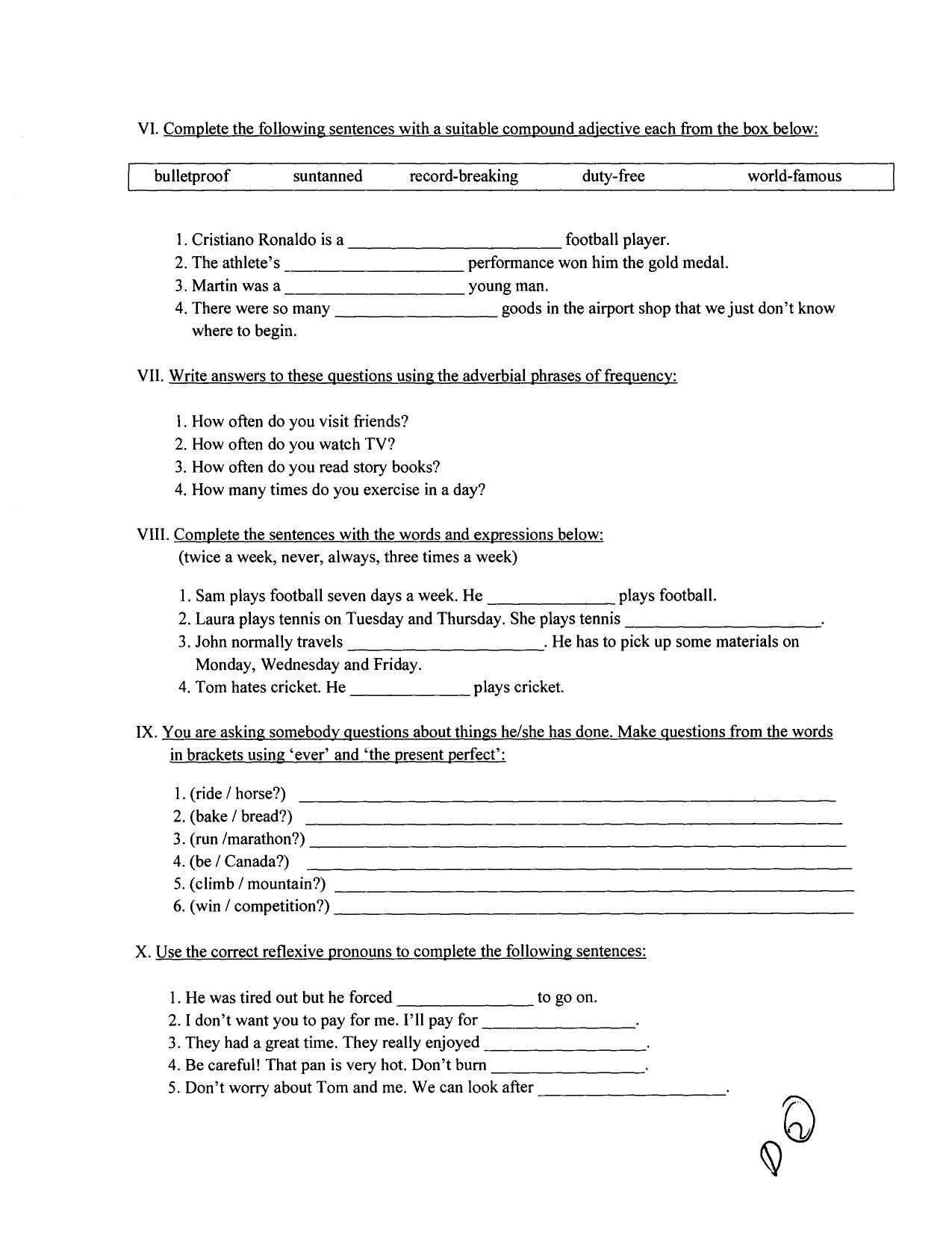 CBSE Worksheets for Class 6 English Assignment 7 - Page 2