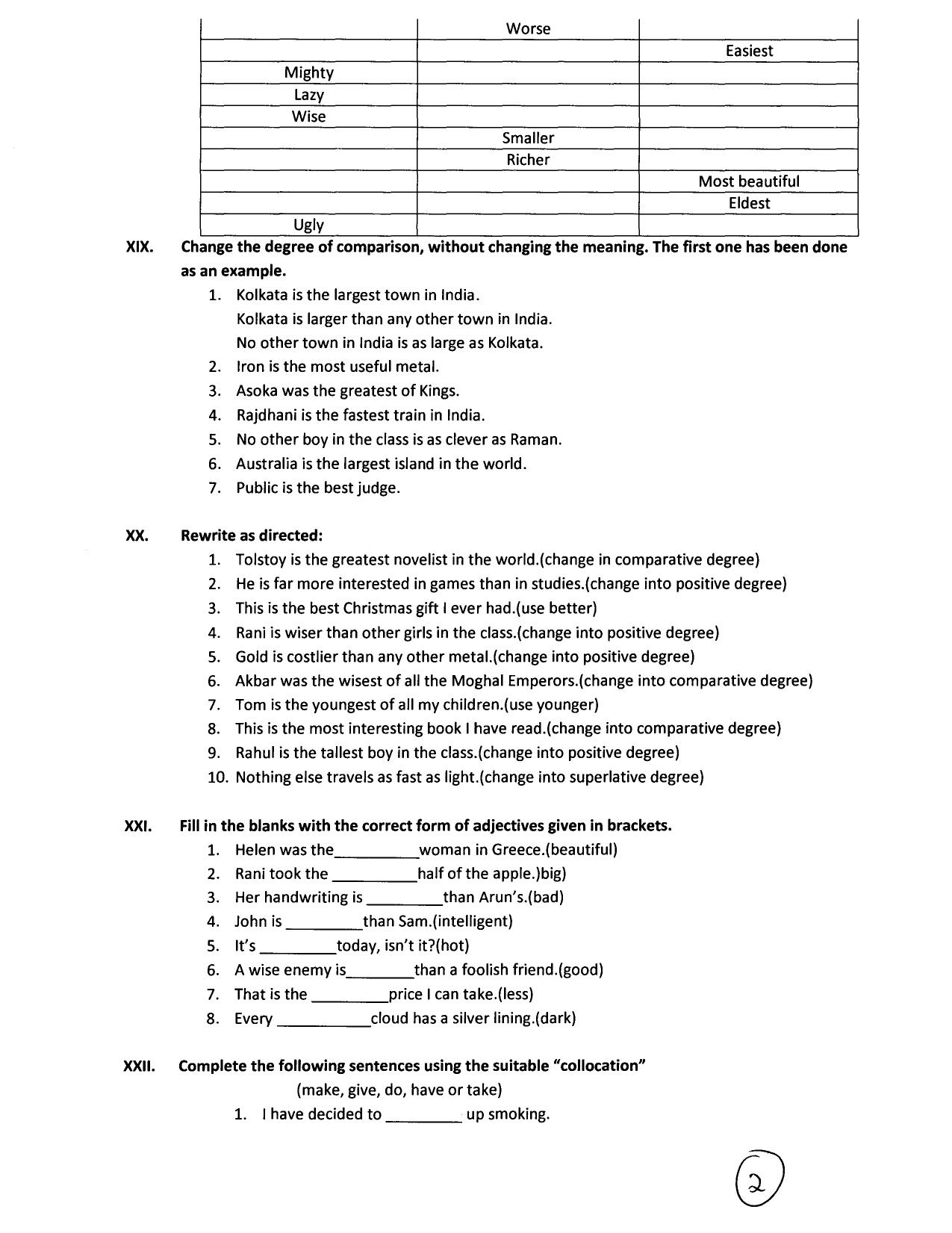 CBSE Worksheets for Class 6 English Assignment 7 - Page 5