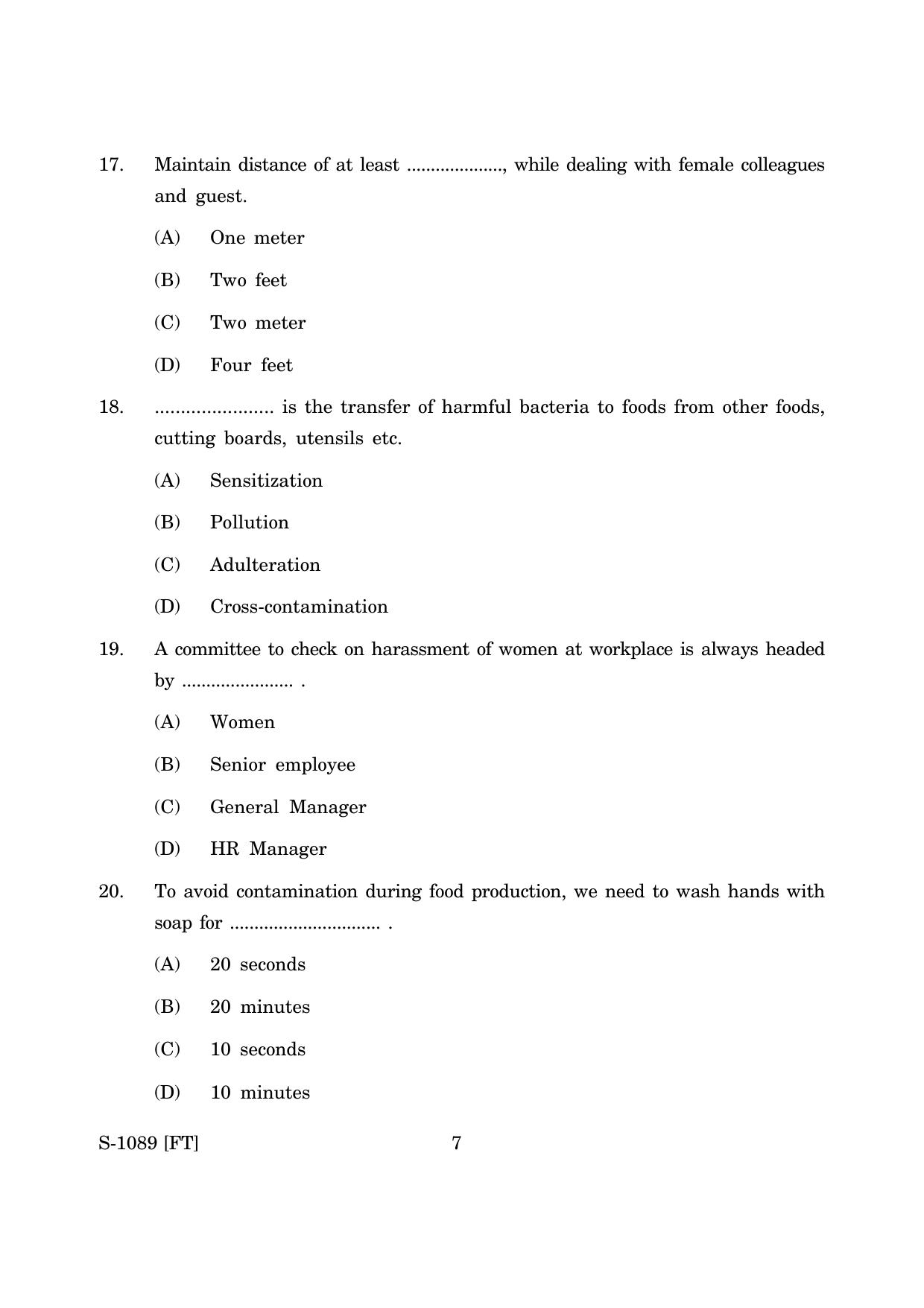 Goa Board Class 10 Tourism and Hospitality (November 2022) Question Paper - Page 7