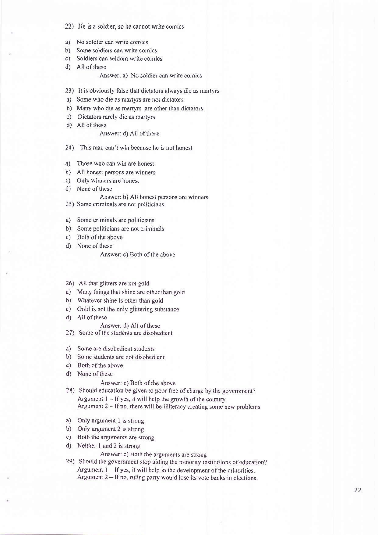 MH CET Law 2022 (5 Year) Integrated LLB Sample Paper - Page 11
