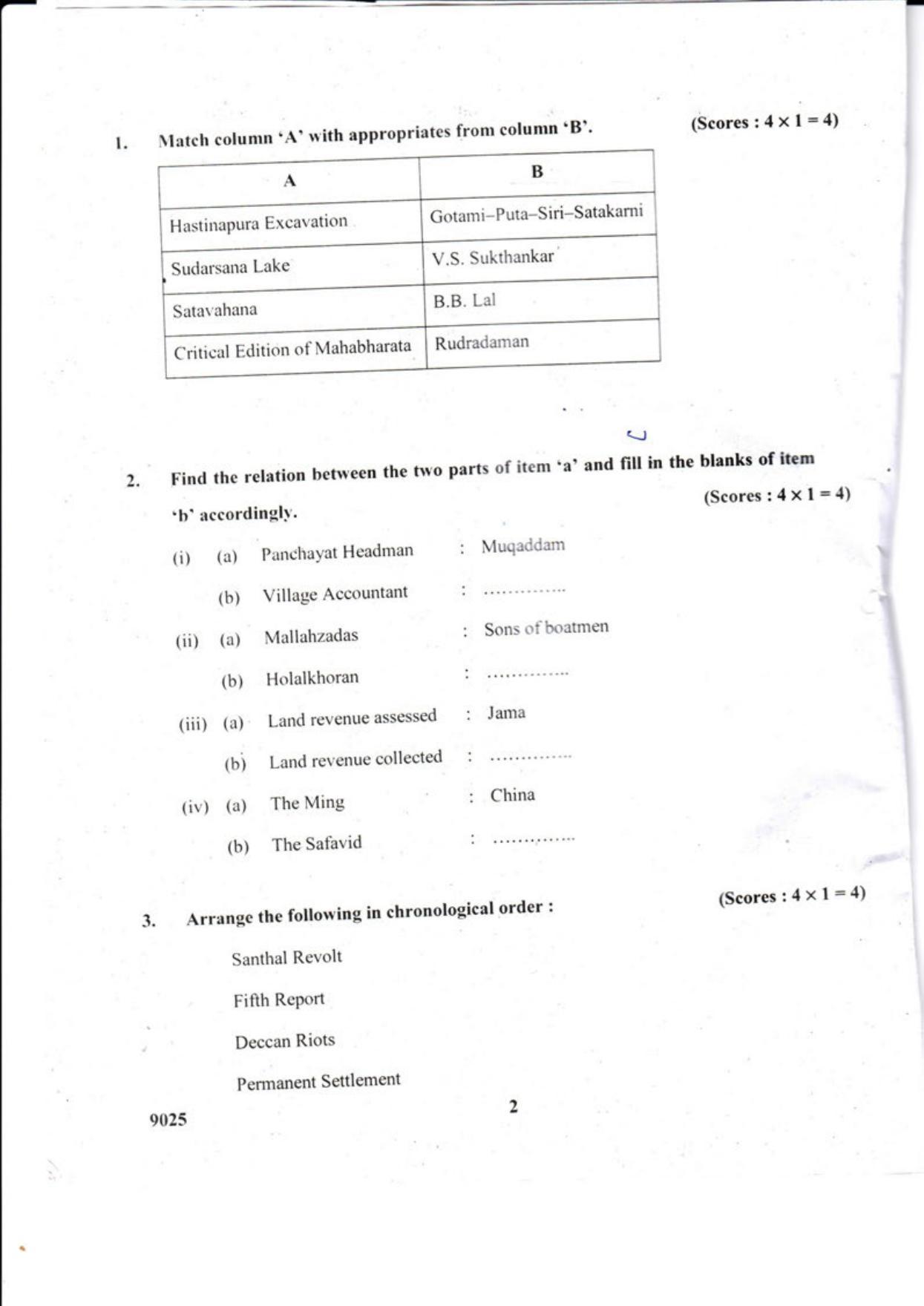 Kerala Plus Two 2018 History question paper - Page 2
