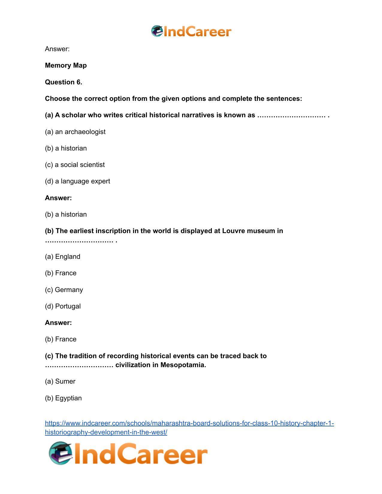 Maharashtra Board Solutions for Class 10- History: Chapter 1- Historiography Development in the West - Page 8