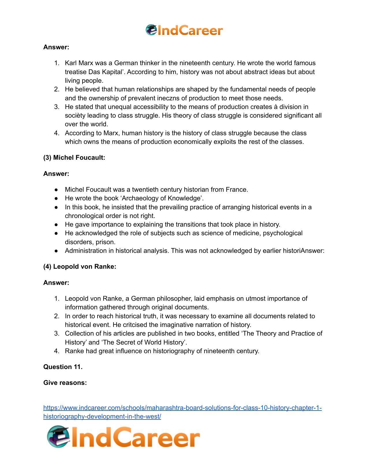 Maharashtra Board Solutions for Class 10- History: Chapter 1- Historiography Development in the West - Page 17