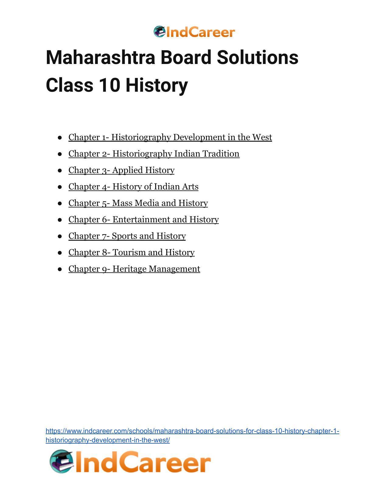Maharashtra Board Solutions for Class 10- History: Chapter 1- Historiography Development in the West - Page 24