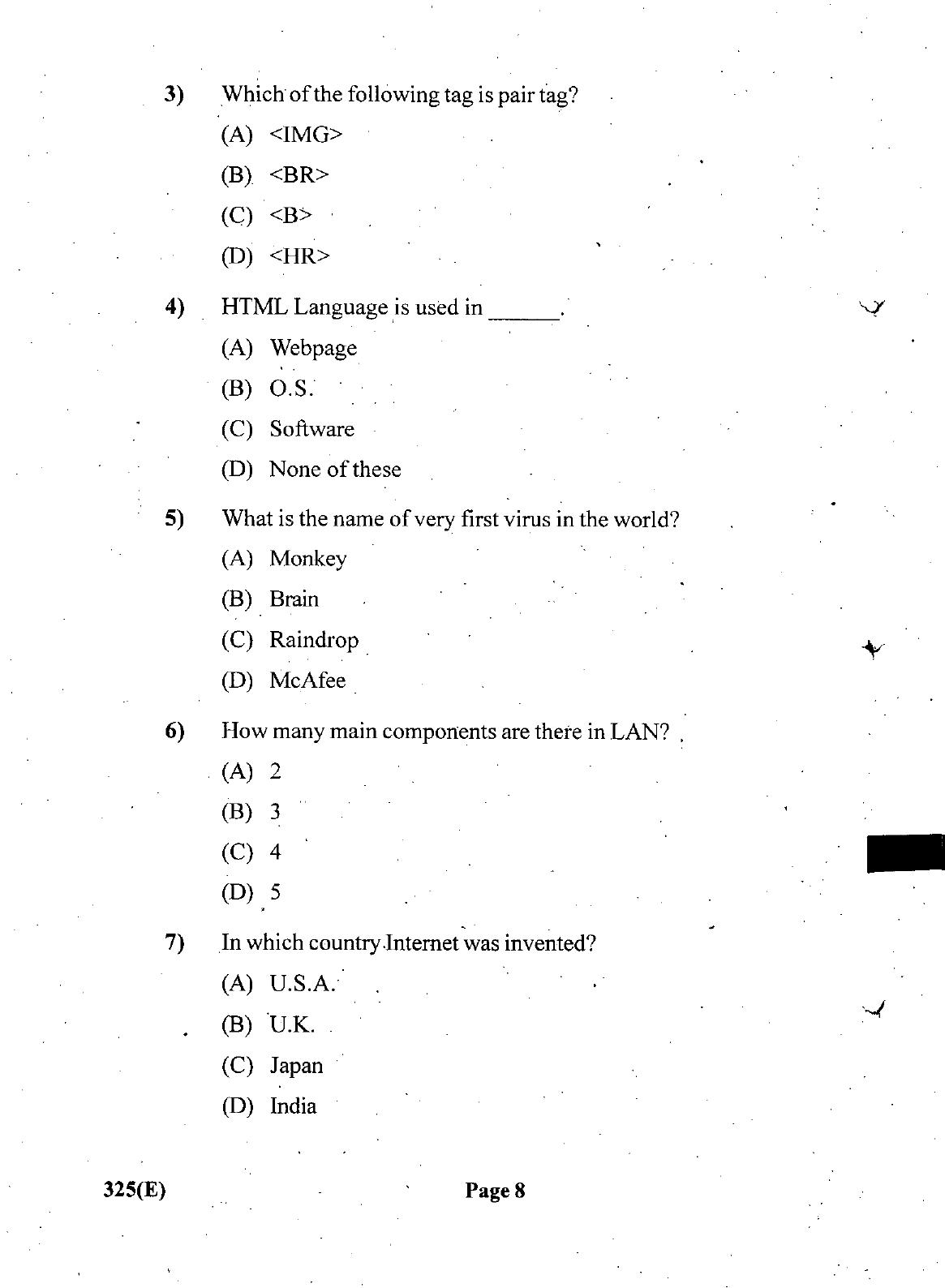 Gujarat Board Class 12th Question Paper March 2019: 325 (GH) - Page 8
