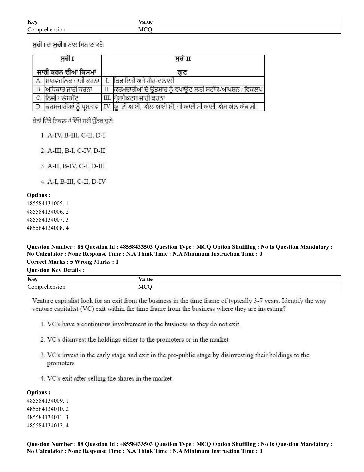 CUET 2023 English Punjabi Shift 1 Question Papers - 18 June 2023 - Page 75