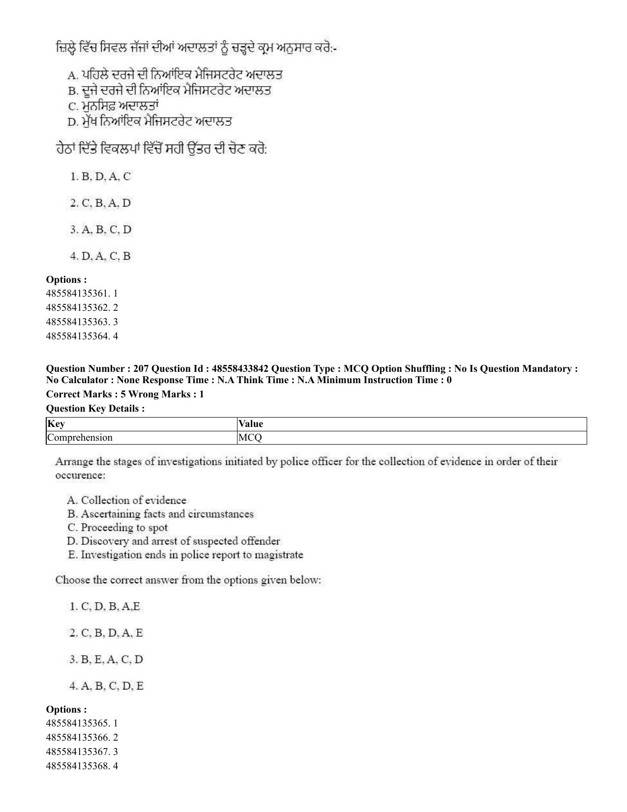 CUET 2023 English Punjabi Shift 1 Question Papers - 18 June 2023 - Page 163