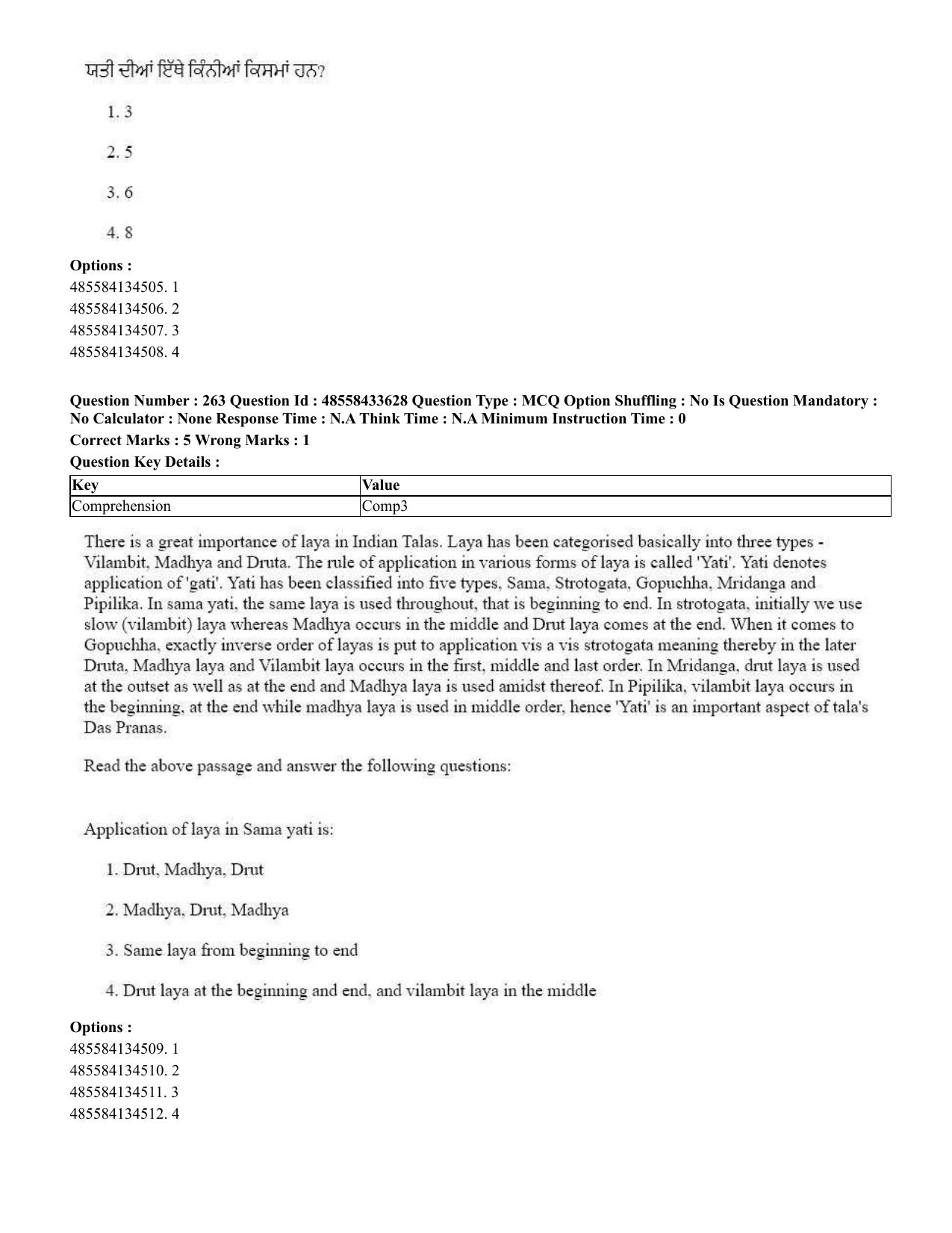 CUET 2023 English Punjabi Shift 1 Question Papers - 18 June 2023 - Page 229