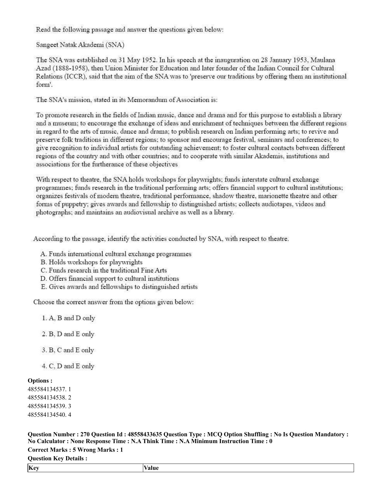 CUET 2023 English Punjabi Shift 1 Question Papers - 18 June 2023 - Page 242