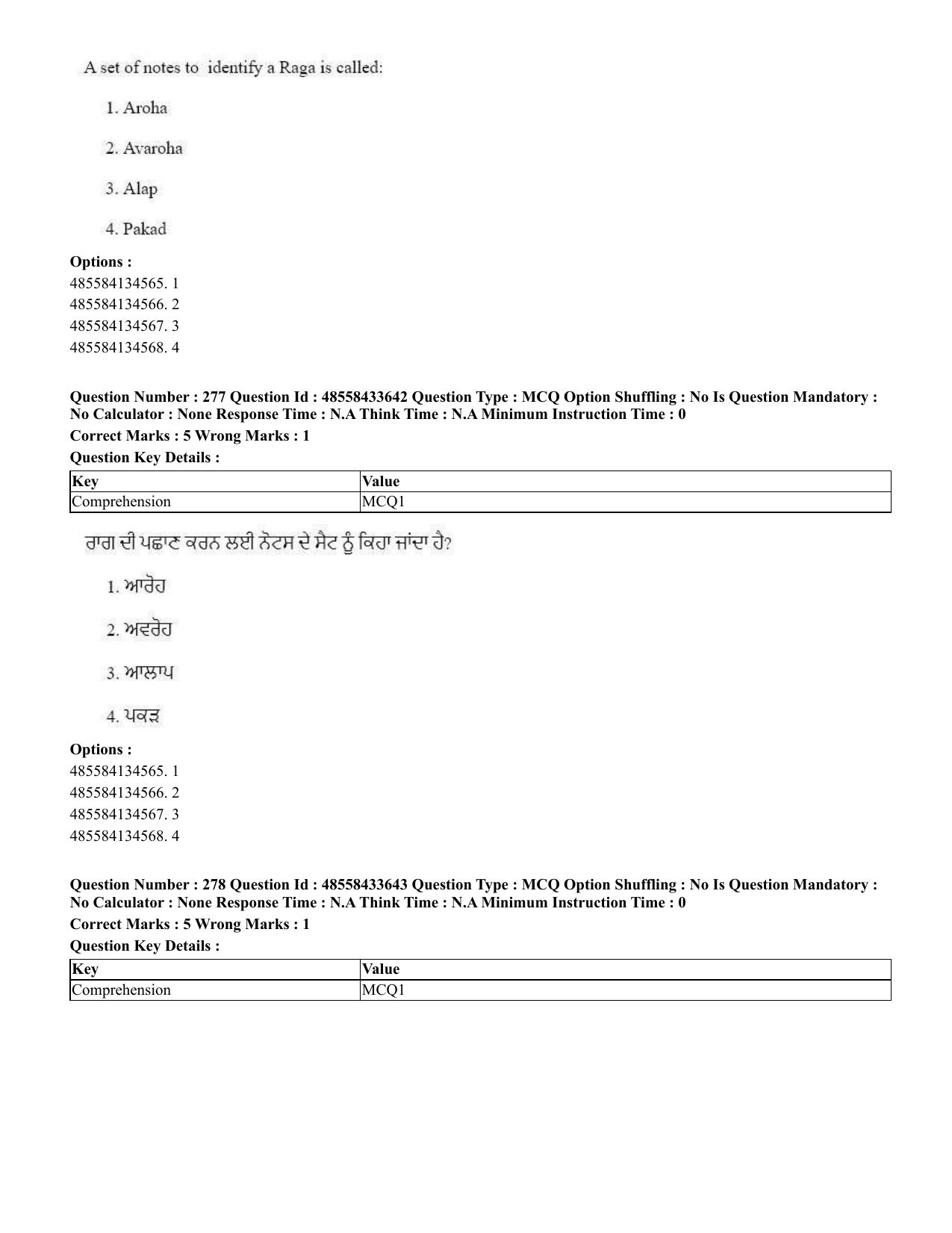 CUET 2023 English Punjabi Shift 1 Question Papers - 18 June 2023 - Page 250