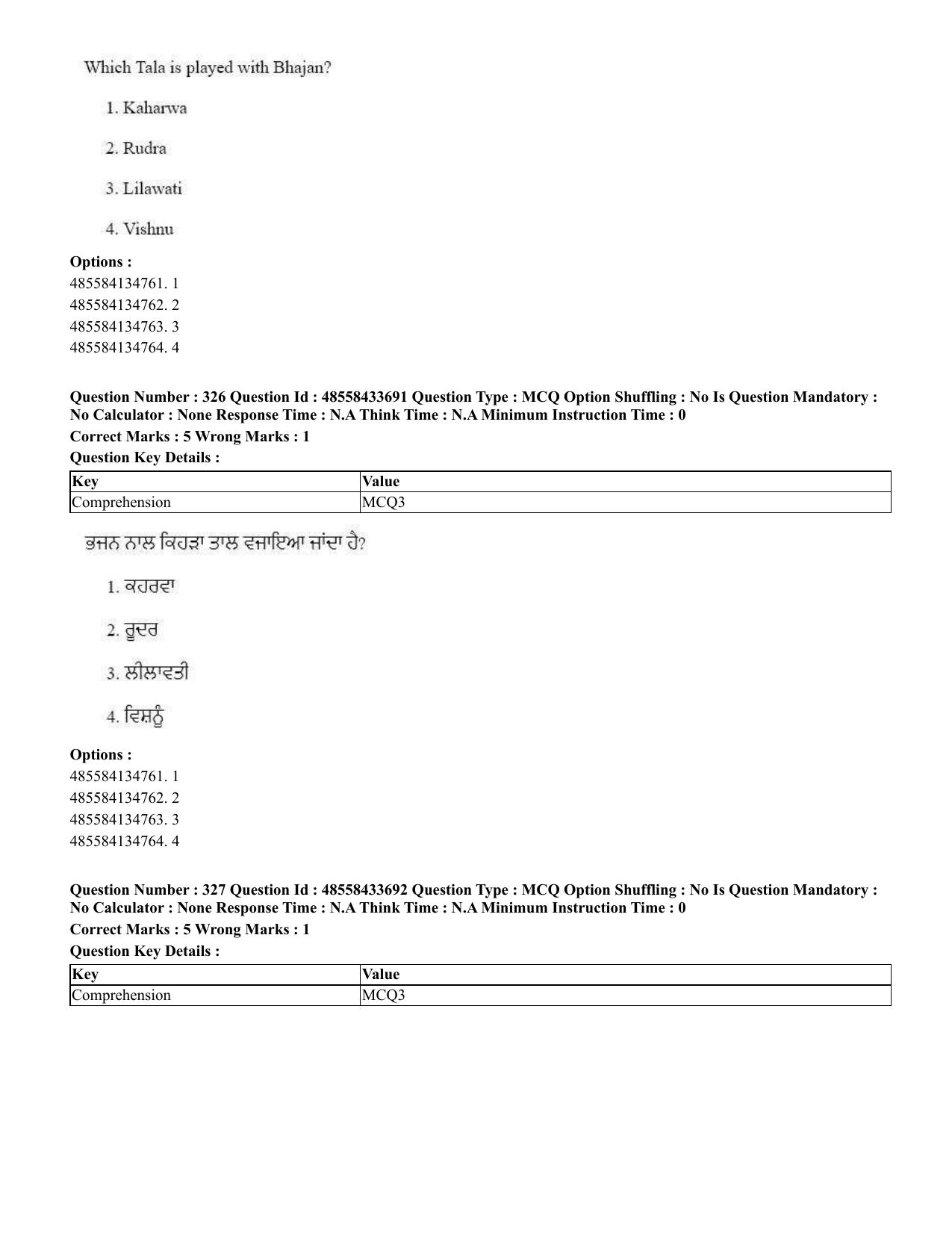 CUET 2023 English Punjabi Shift 1 Question Papers - 18 June 2023 - Page 304