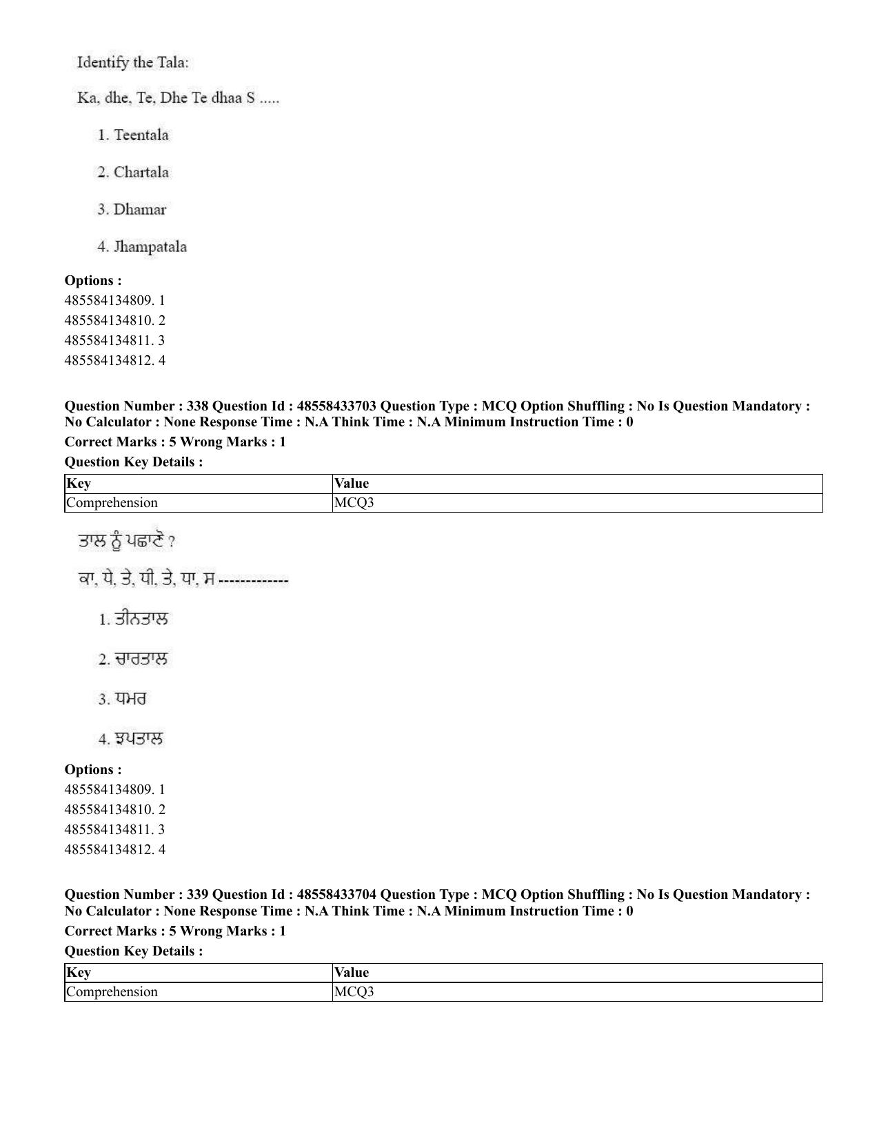 CUET 2023 English Punjabi Shift 1 Question Papers - 18 June 2023 - Page 316