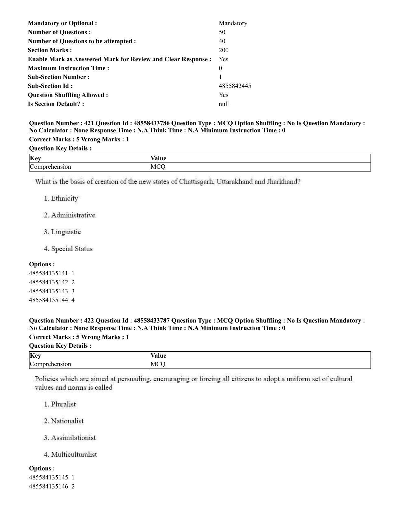 CUET 2023 English Punjabi Shift 1 Question Papers - 18 June 2023 - Page 383
