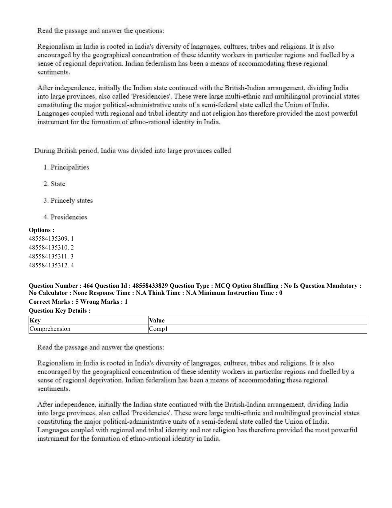 CUET 2023 English Punjabi Shift 1 Question Papers - 18 June 2023 - Page 405