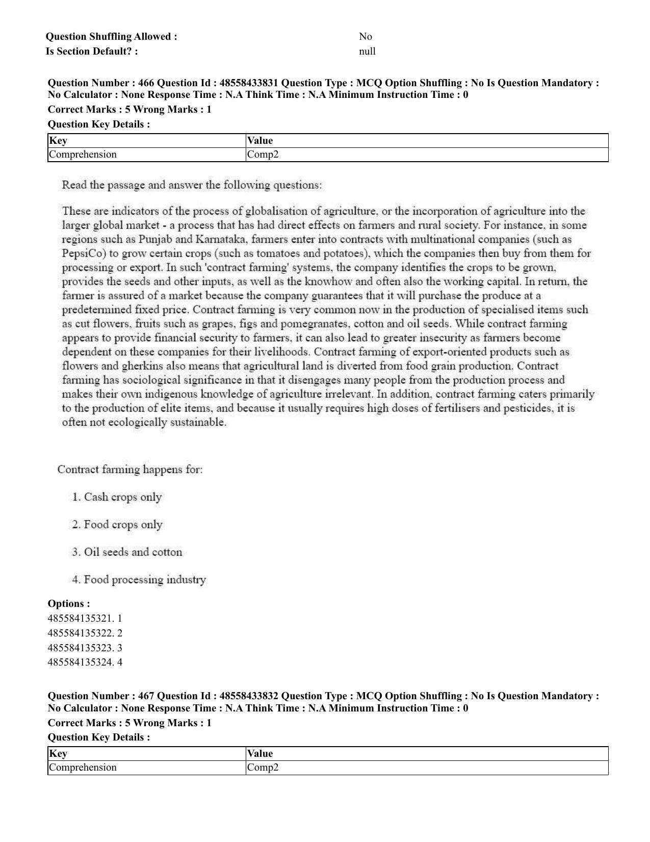 CUET 2023 English Punjabi Shift 1 Question Papers - 18 June 2023 - Page 407