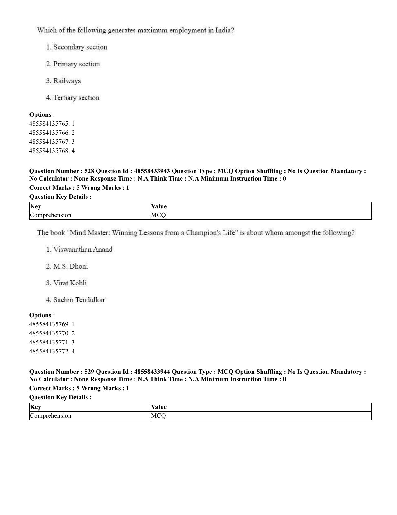 CUET 2023 English Punjabi Shift 1 Question Papers - 18 June 2023 - Page 443