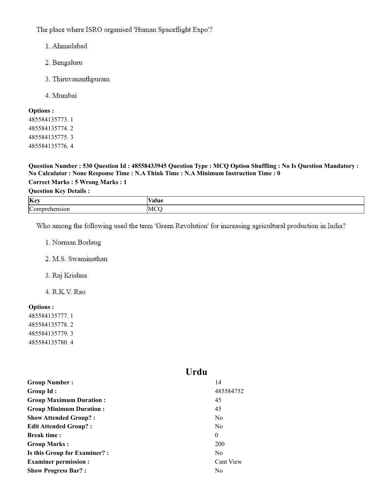CUET 2023 English Punjabi Shift 1 Question Papers - 18 June 2023 - Page 444