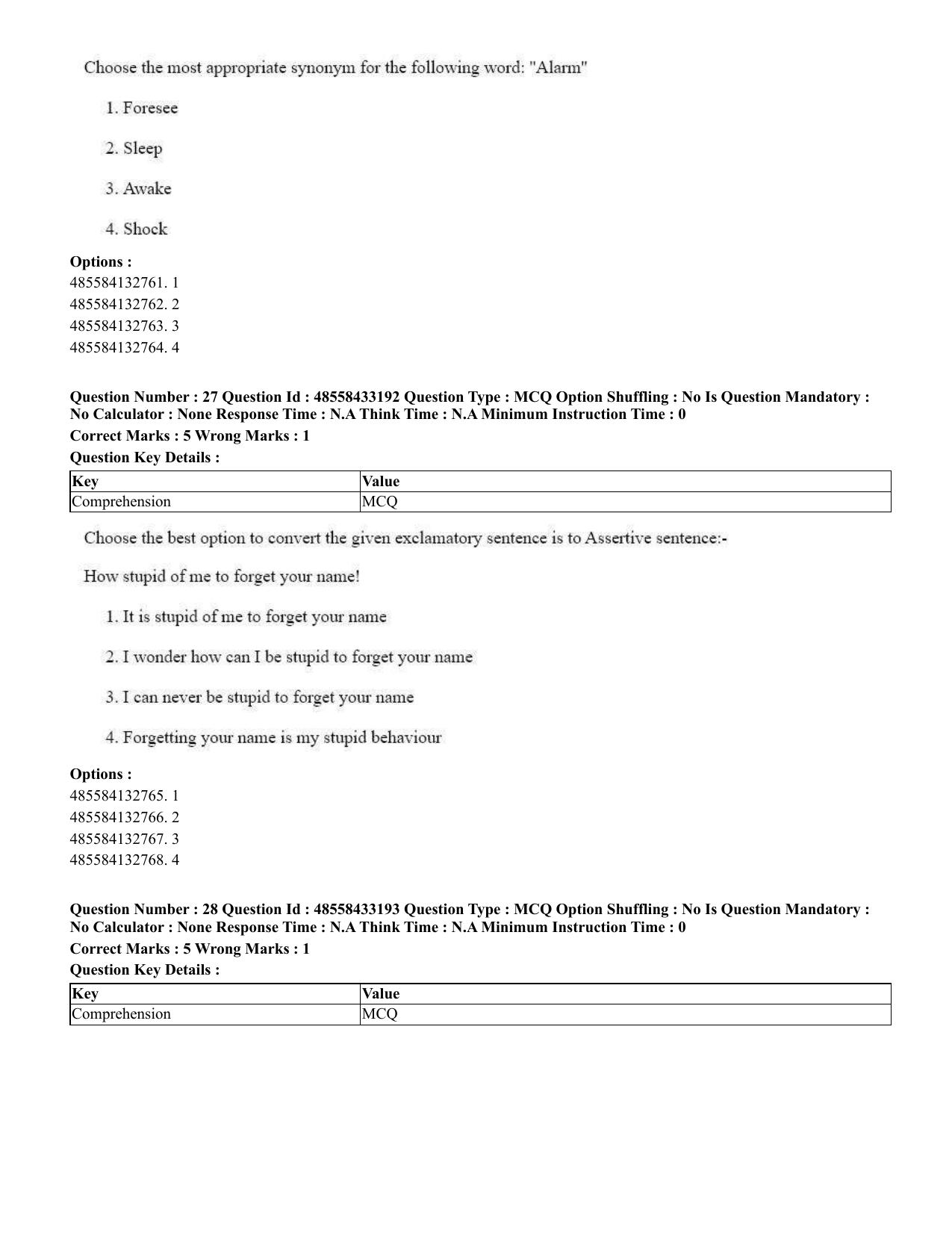 CUET 2023 English Tamil Shift 1 Question Papers - 18 June 2023 - Page 21