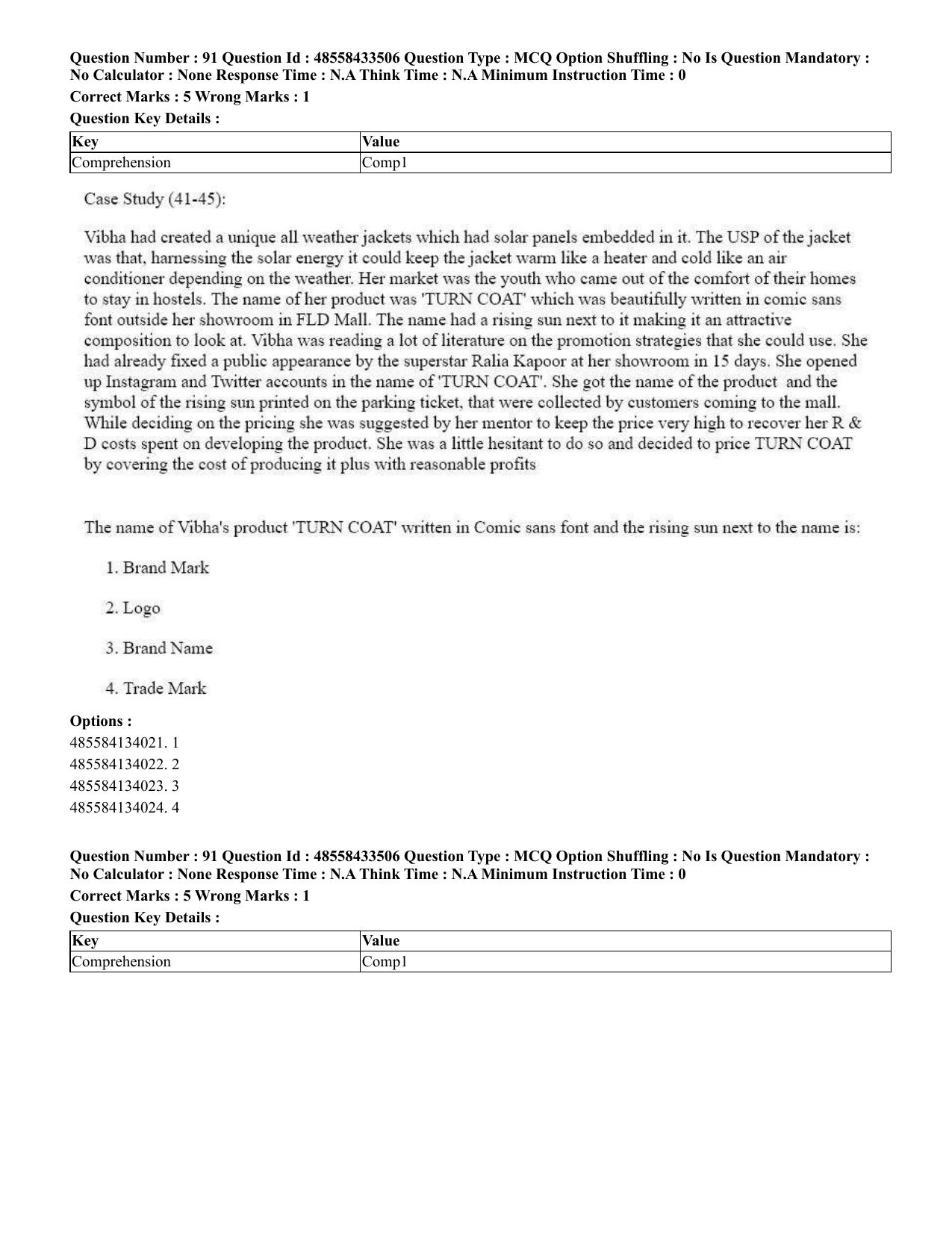 CUET 2023 English Tamil Shift 1 Question Papers - 18 June 2023 - Page 79