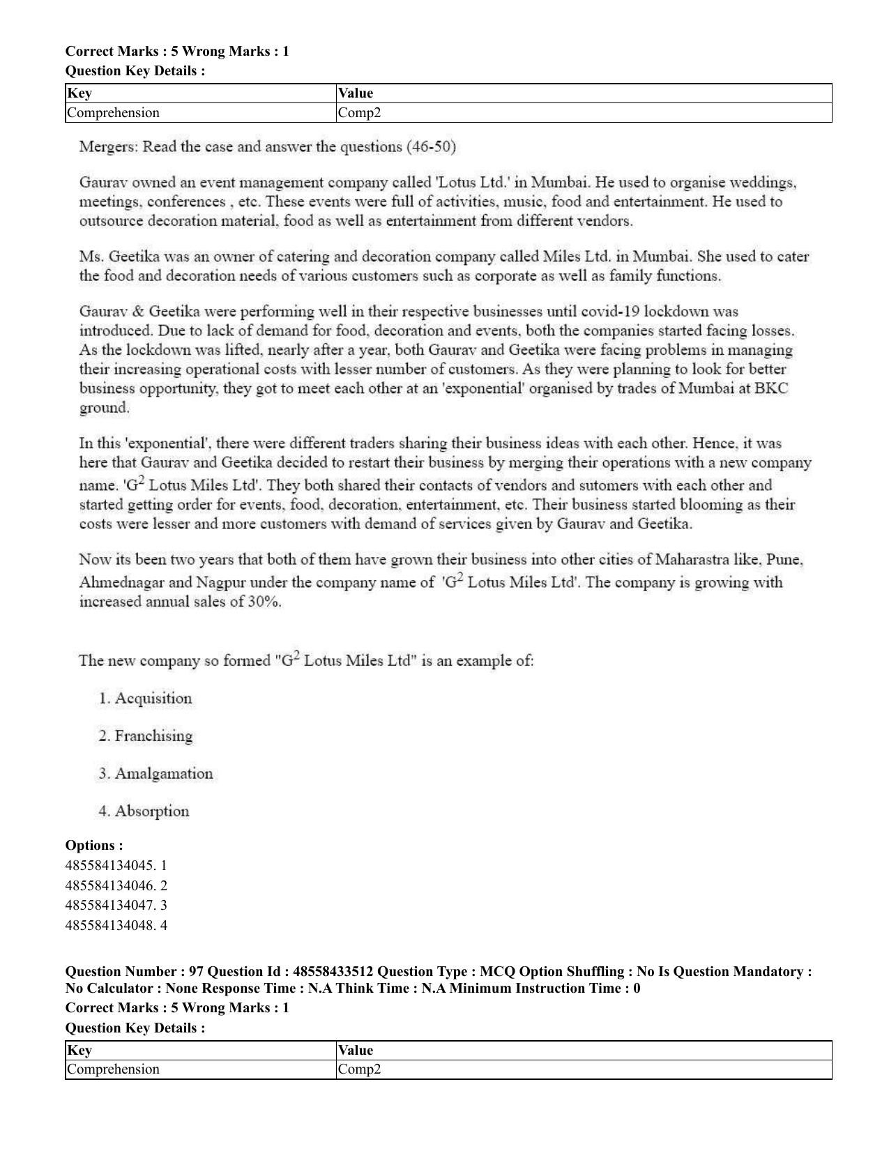 CUET 2023 English Tamil Shift 1 Question Papers - 18 June 2023 - Page 91