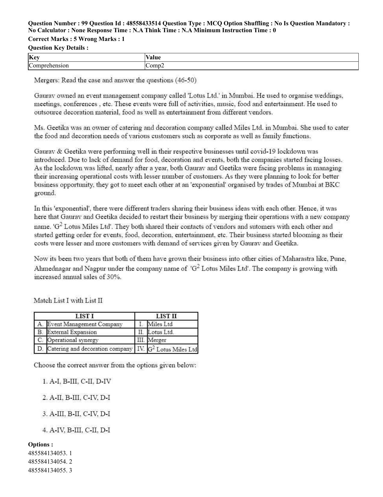 CUET 2023 English Tamil Shift 1 Question Papers - 18 June 2023 - Page 95
