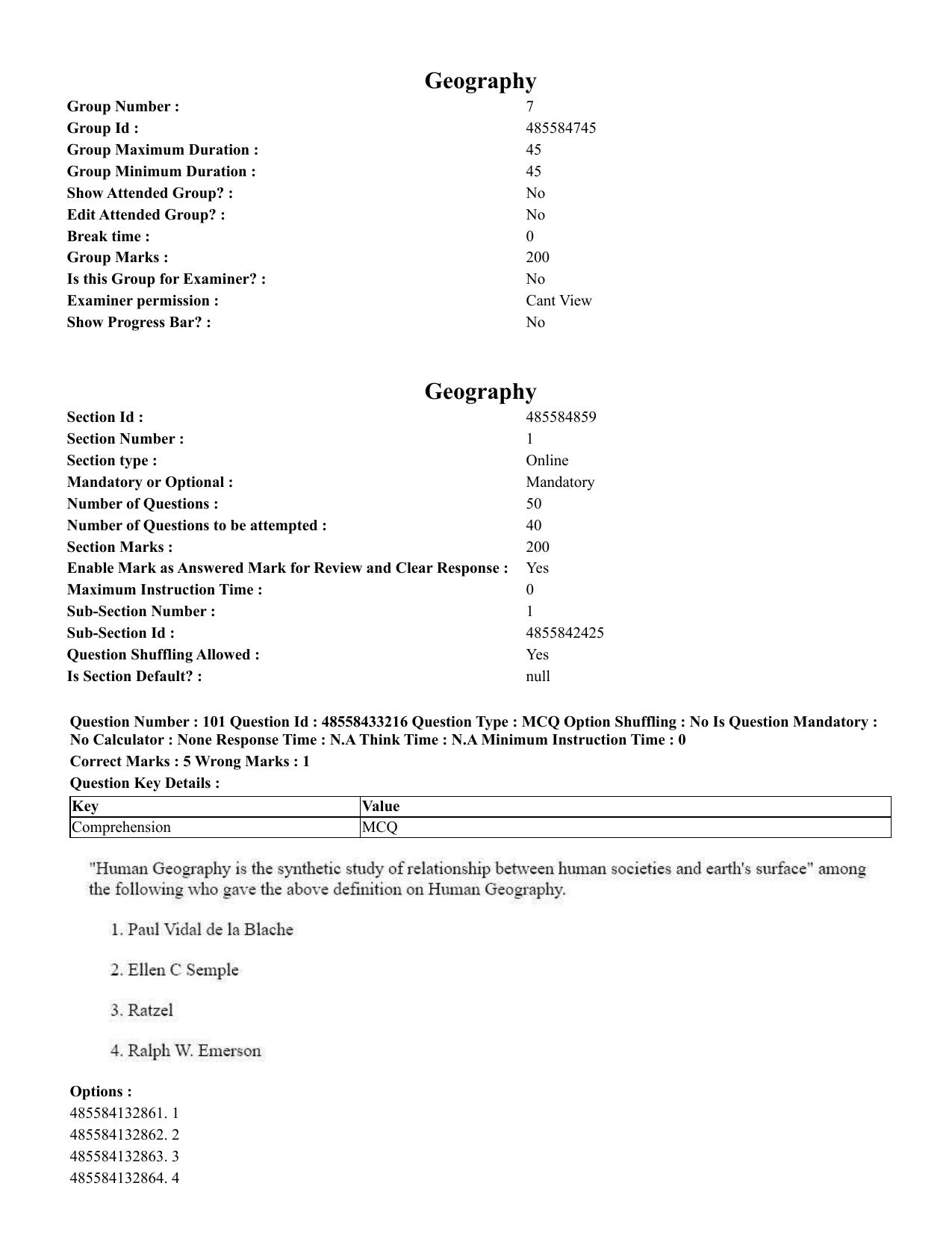 CUET 2023 English Tamil Shift 1 Question Papers - 18 June 2023 - Page 100