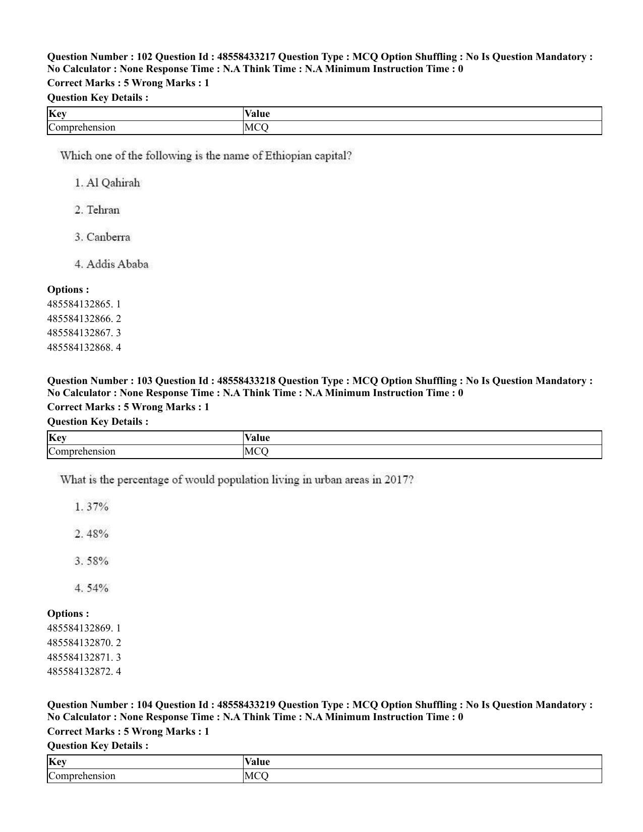 CUET 2023 English Tamil Shift 1 Question Papers - 18 June 2023 - Page 101