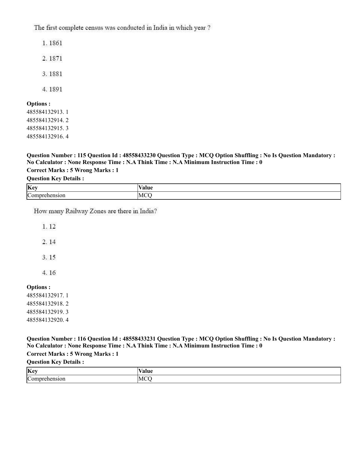 CUET 2023 English Tamil Shift 1 Question Papers - 18 June 2023 - Page 107