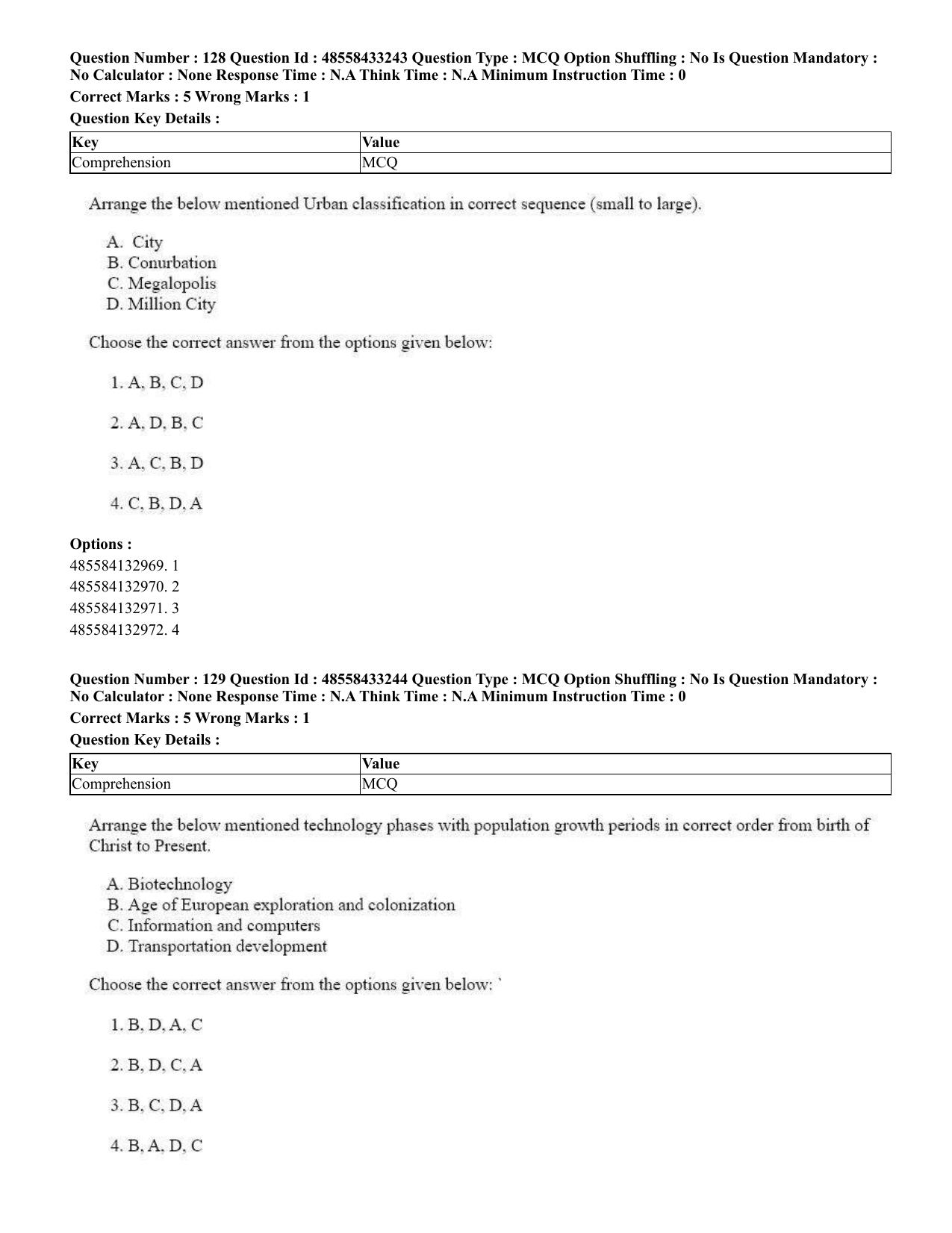 CUET 2023 English Tamil Shift 1 Question Papers - 18 June 2023 - Page 114