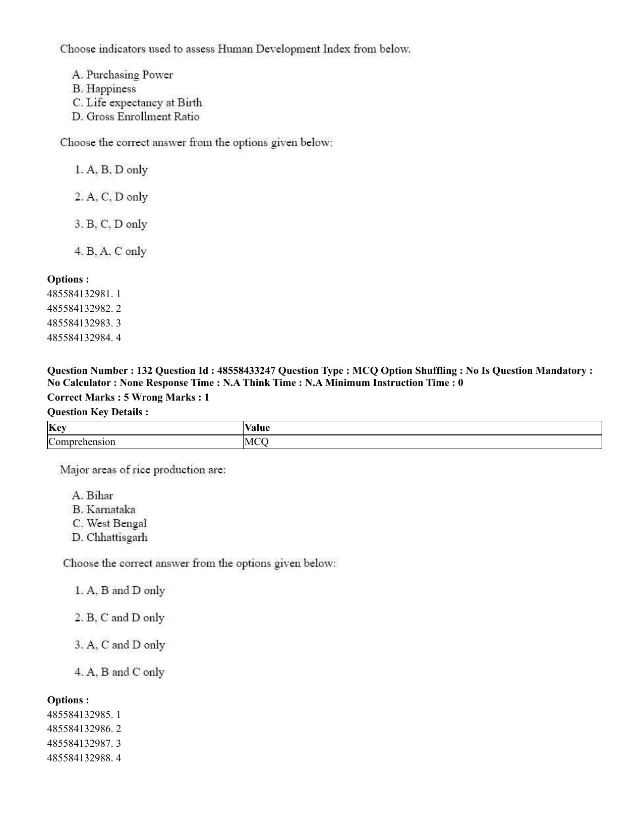 CUET 2023 English Tamil Shift 1 Question Papers - 18 June 2023 - Page 116