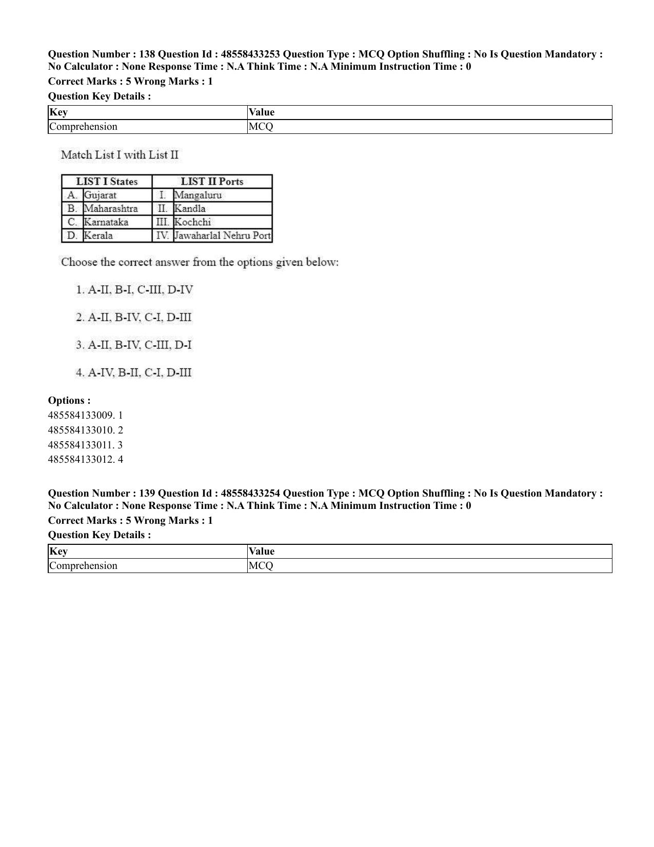 CUET 2023 English Tamil Shift 1 Question Papers - 18 June 2023 - Page 120