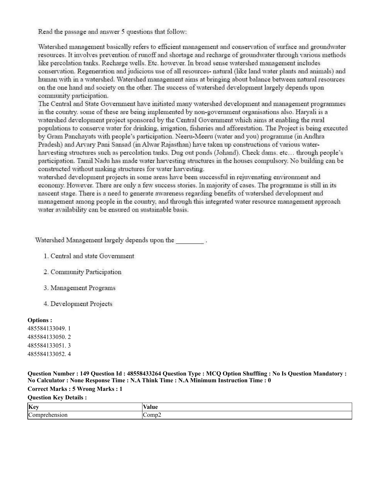 CUET 2023 English Tamil Shift 1 Question Papers - 18 June 2023 - Page 129