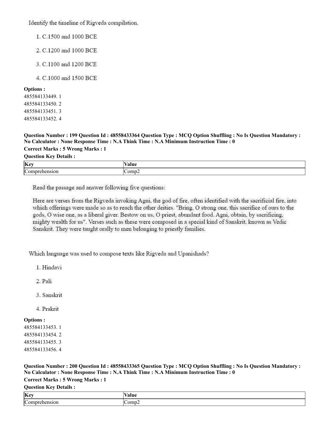 CUET 2023 English Tamil Shift 1 Question Papers - 18 June 2023 - Page 158