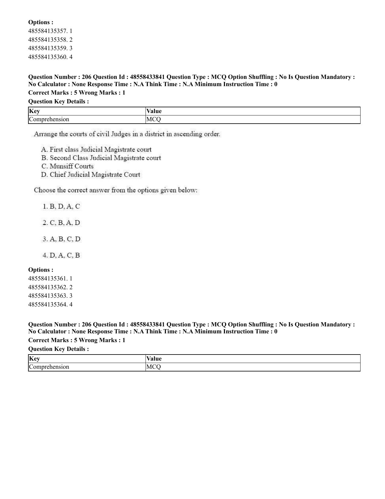 CUET 2023 English Tamil Shift 1 Question Papers - 18 June 2023 - Page 165