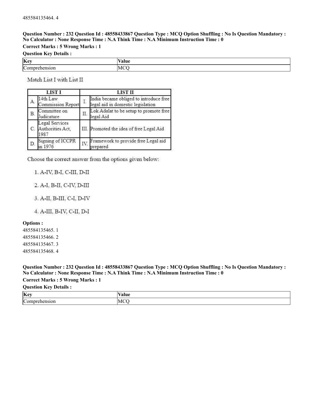 CUET 2023 English Tamil Shift 1 Question Papers - 18 June 2023 - Page 196