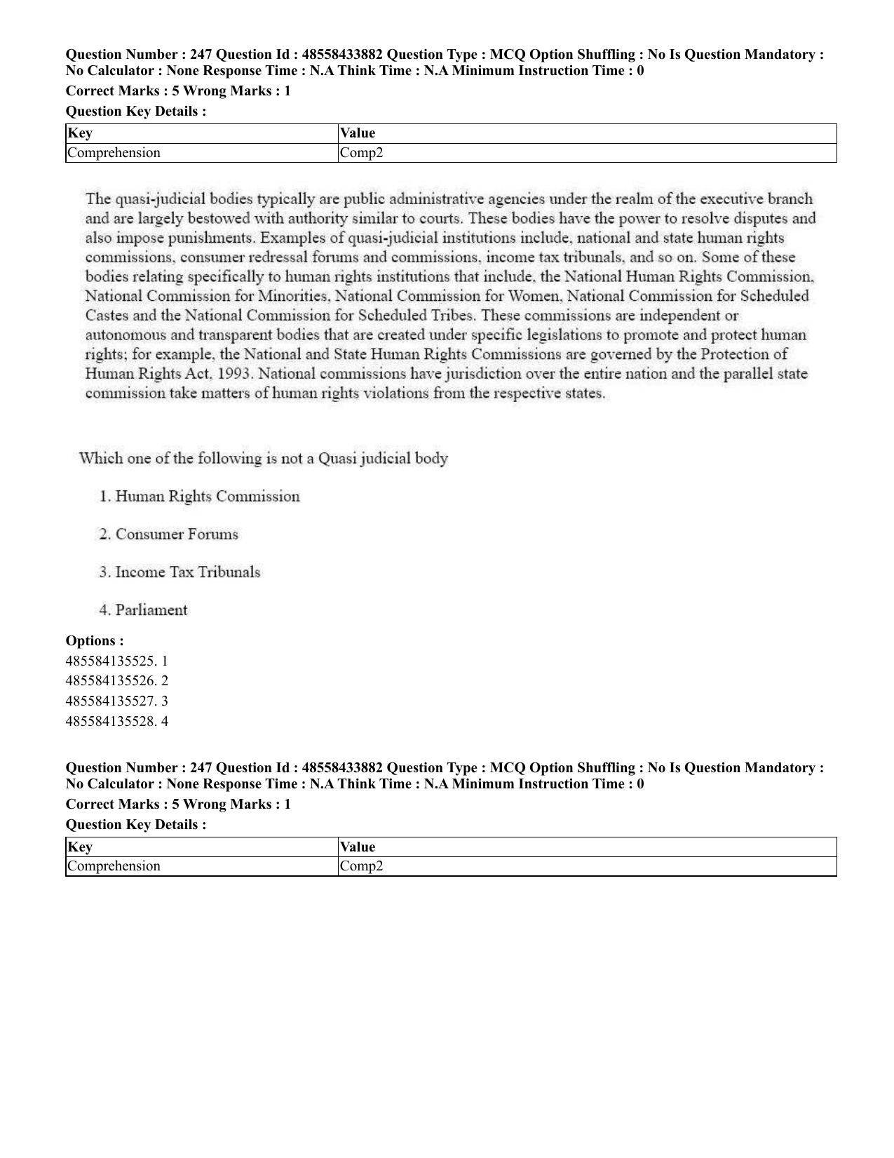 CUET 2023 English Tamil Shift 1 Question Papers - 18 June 2023 - Page 214