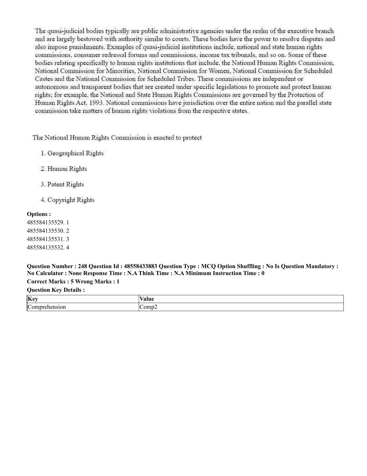 CUET 2023 English Tamil Shift 1 Question Papers - 18 June 2023 - Page 216