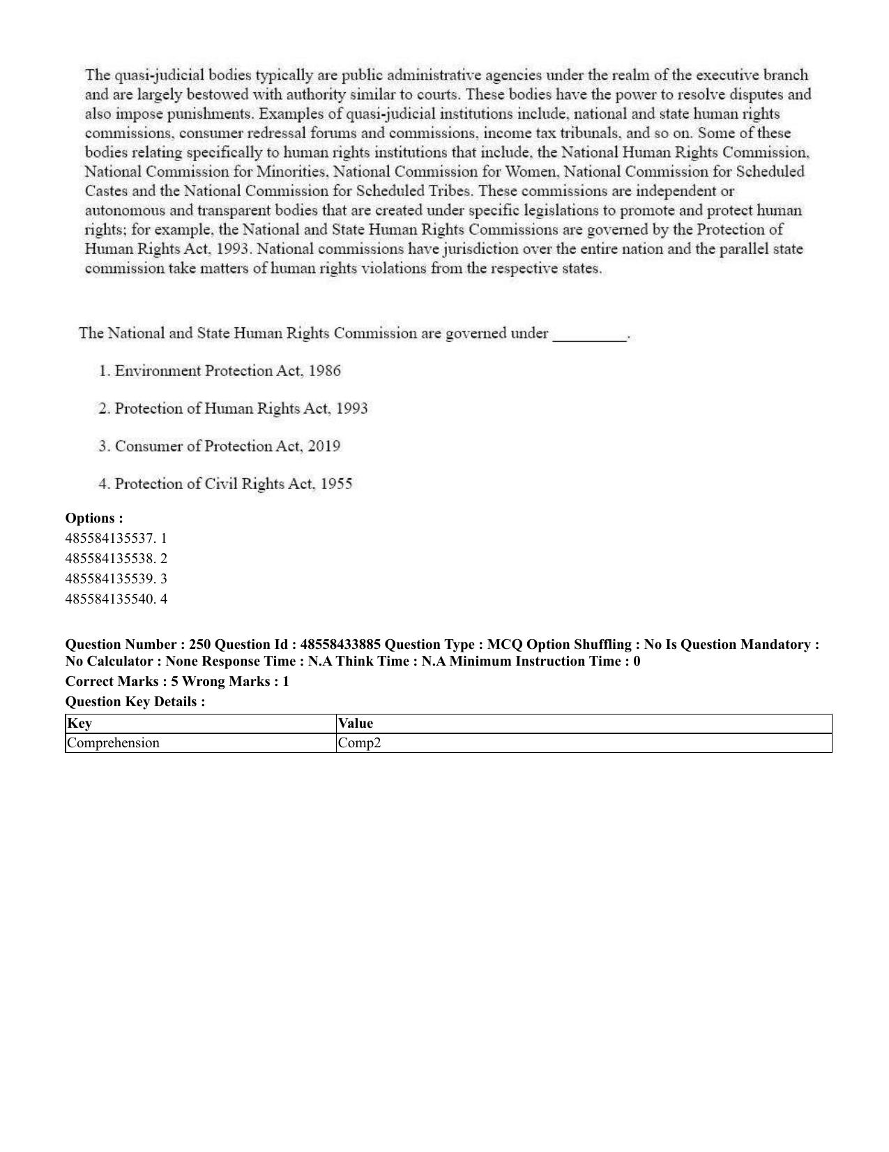 CUET 2023 English Tamil Shift 1 Question Papers - 18 June 2023 - Page 220